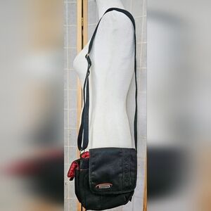 Retro 1990's Joe Boxer Red And Black Shoulder Bag With Adjustable Strap
